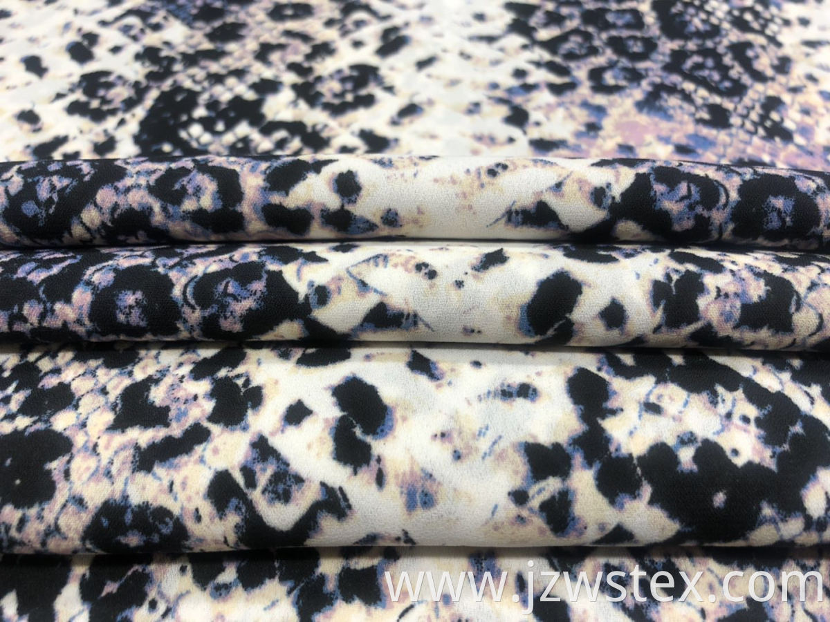 100% polyester fine crepe fabric printed crepe fabric fish scale fabric